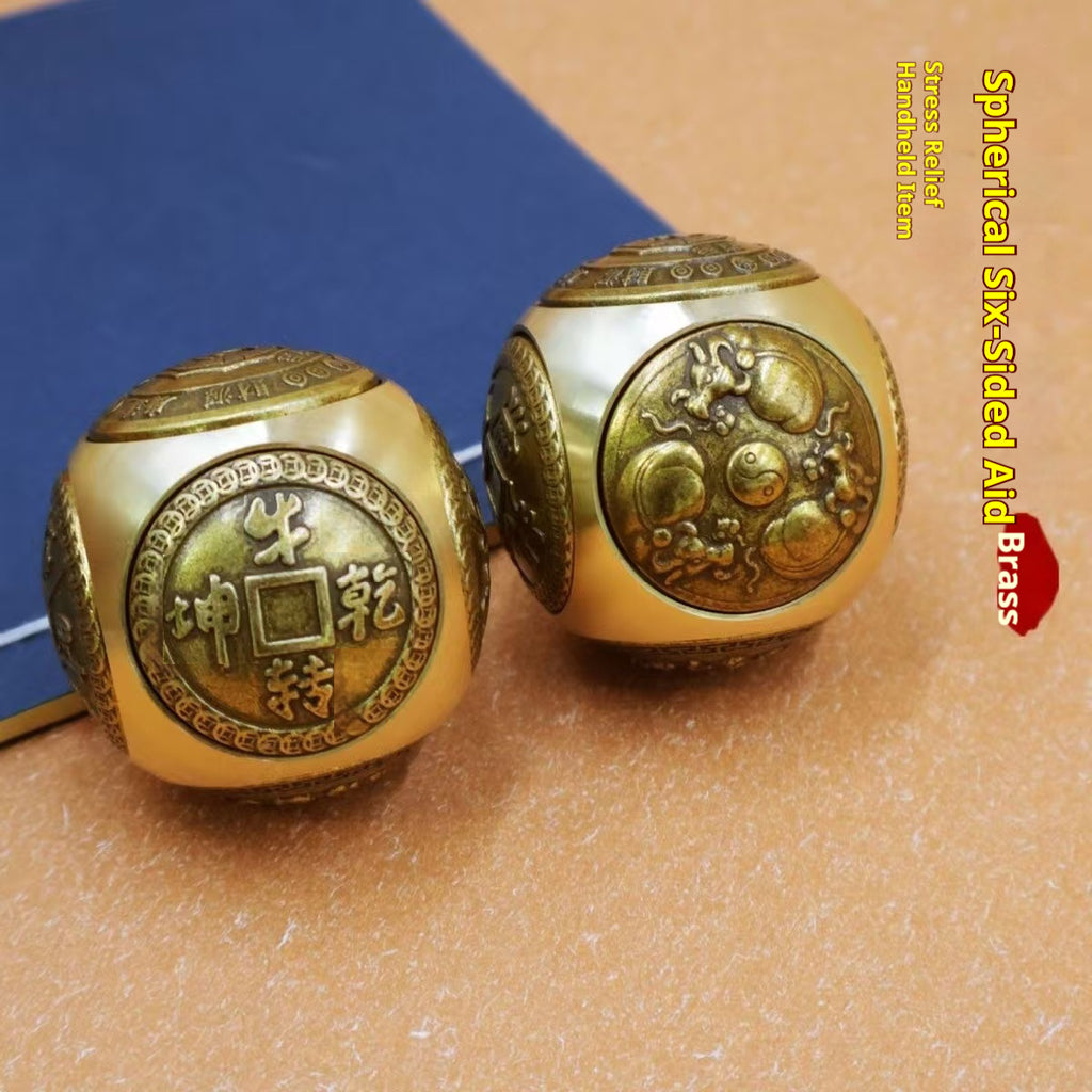 Spherical Hexahedral Fingertip Spinner Ornament