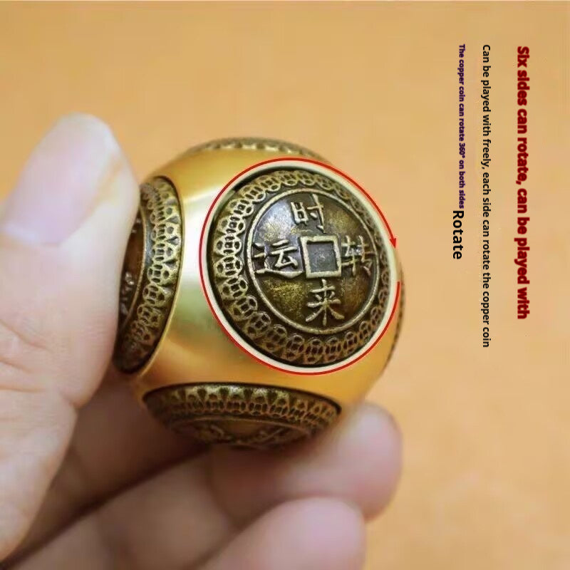 Spherical Hexahedral Fingertip Spinner Ornament