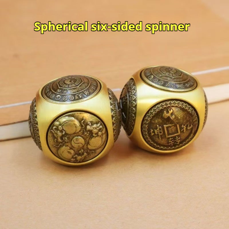 Spherical Hexahedral Fingertip Spinner Ornament
