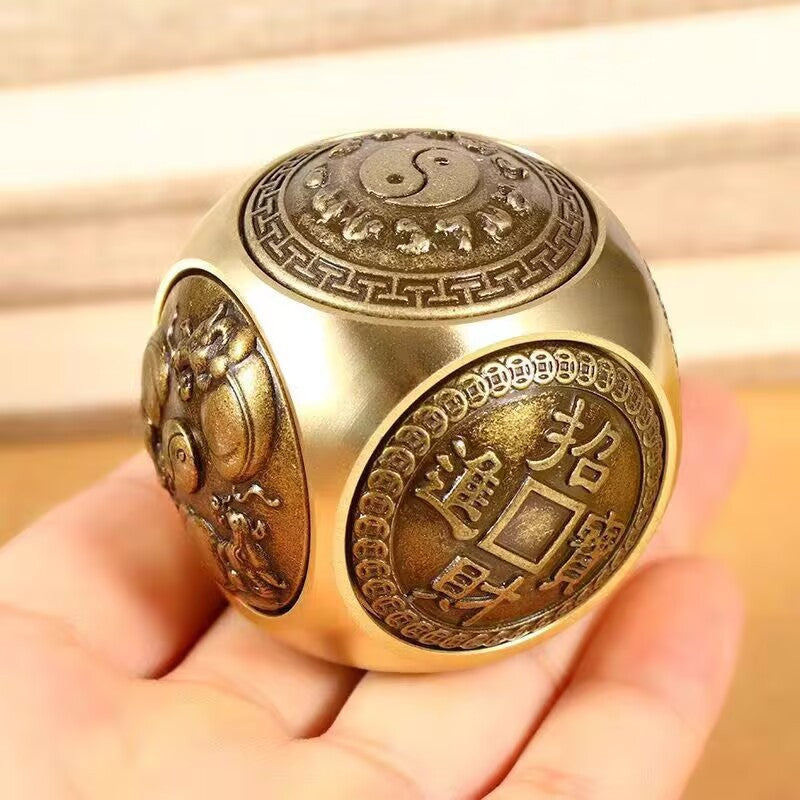 Spherical Hexahedral Fingertip Spinner Ornament